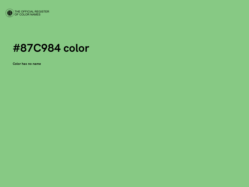#87C984 color image