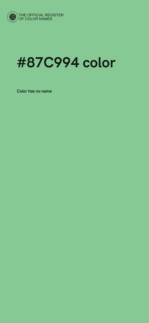 #87C994 color image