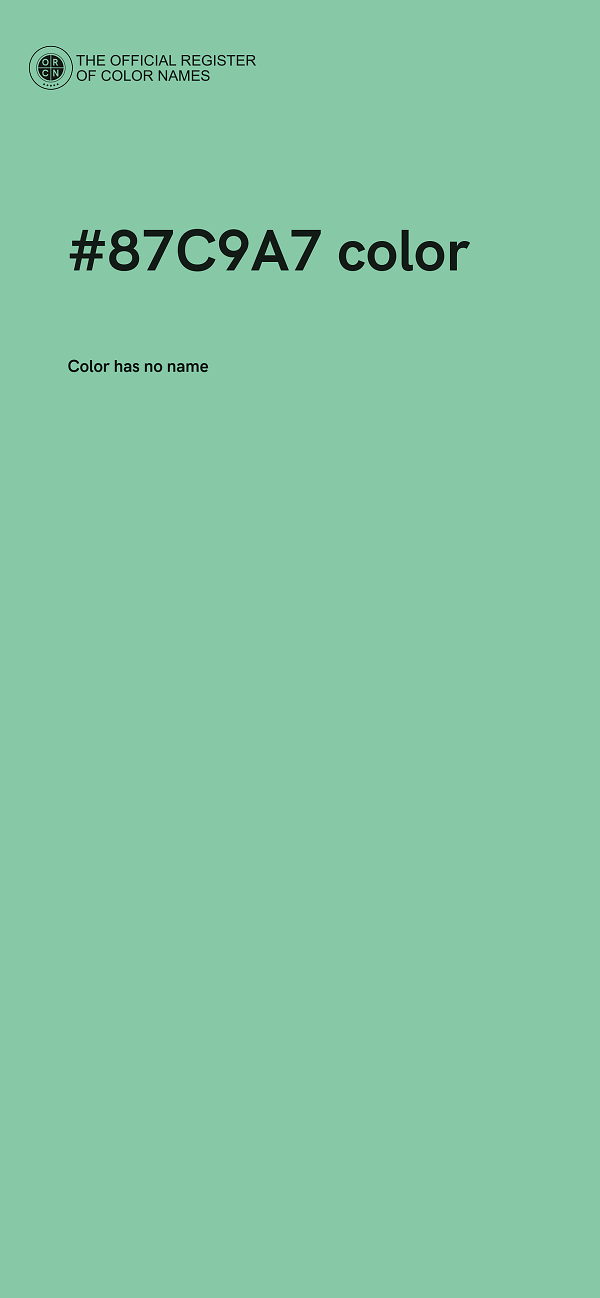 #87C9A7 color image