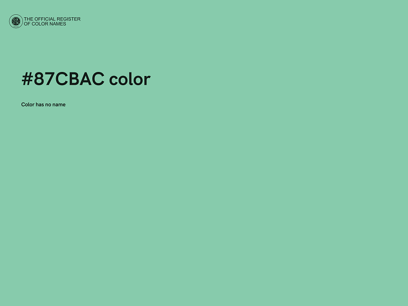 #87CBAC color image