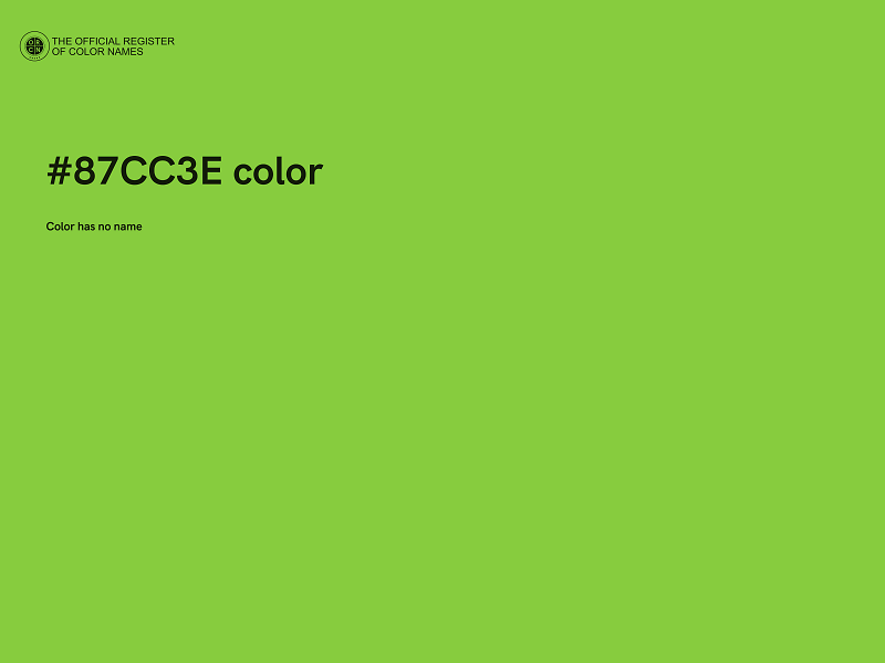 #87CC3E color image