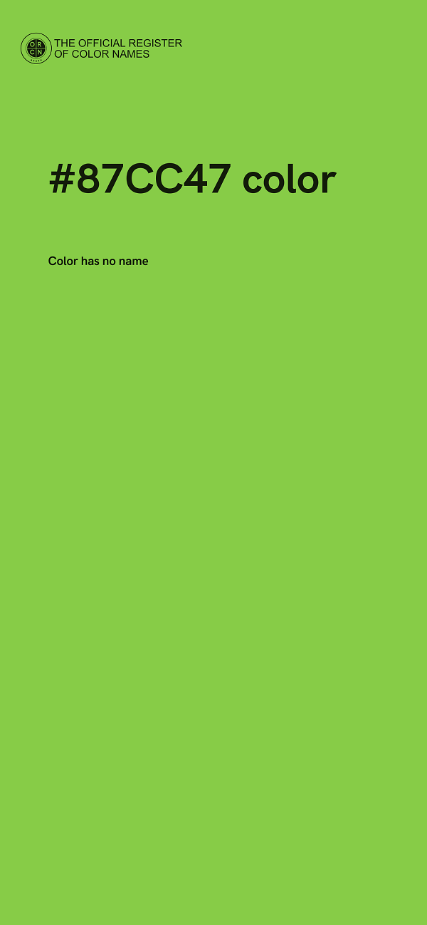 #87CC47 color image
