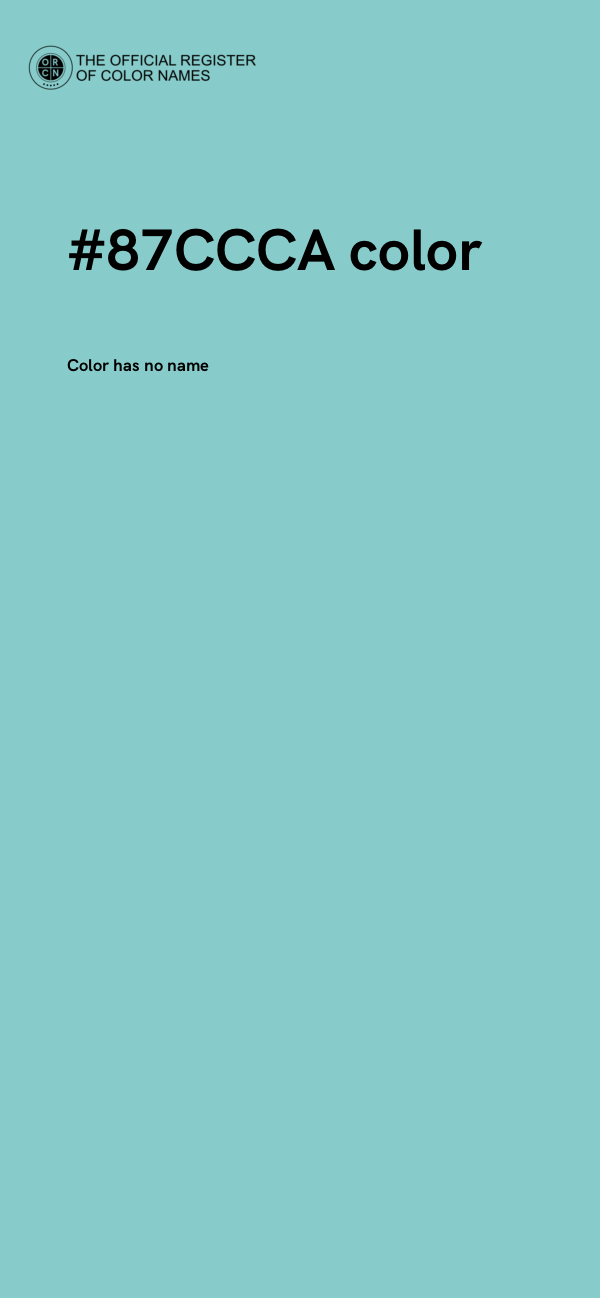 #87CCCA color image