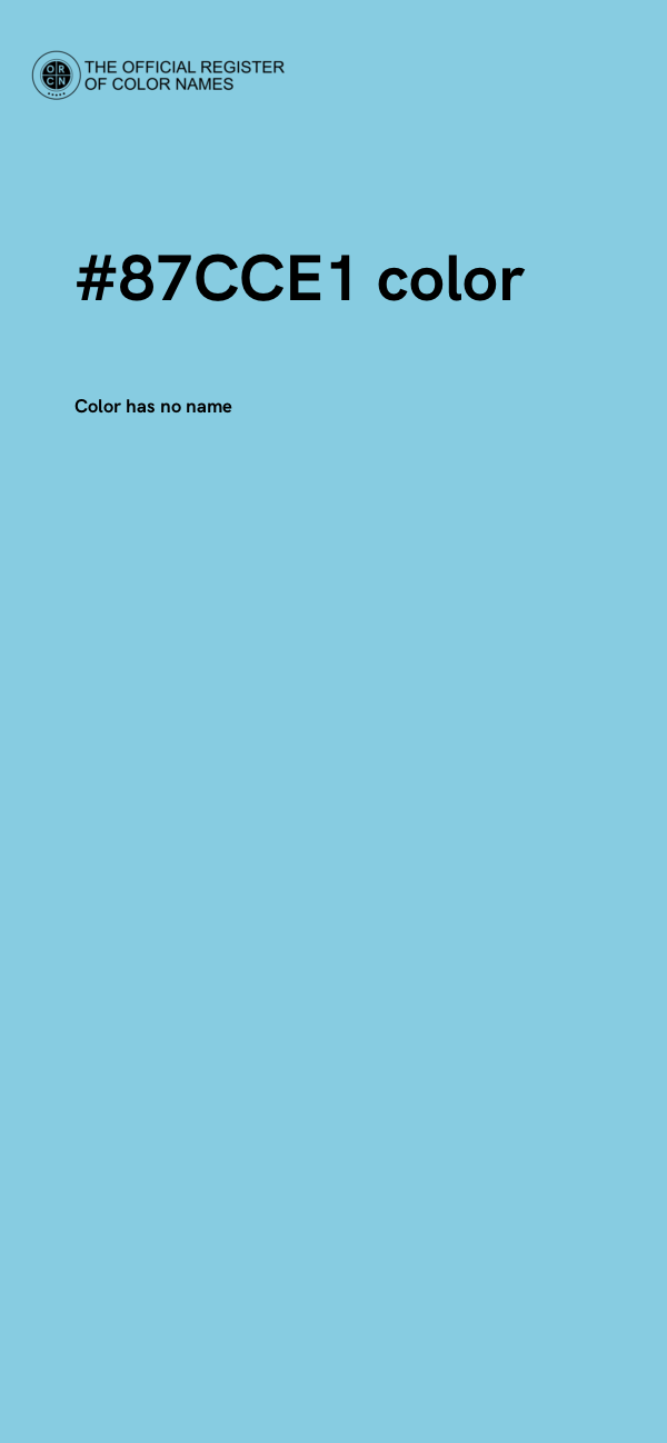 #87CCE1 color image