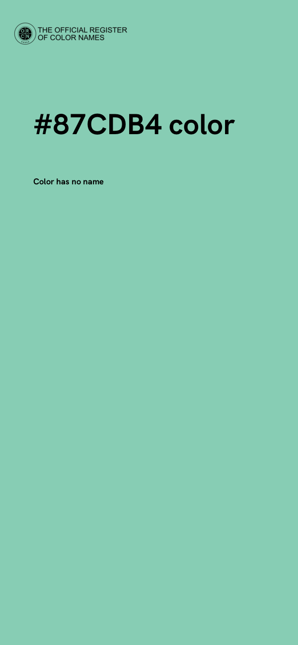 #87CDB4 color image