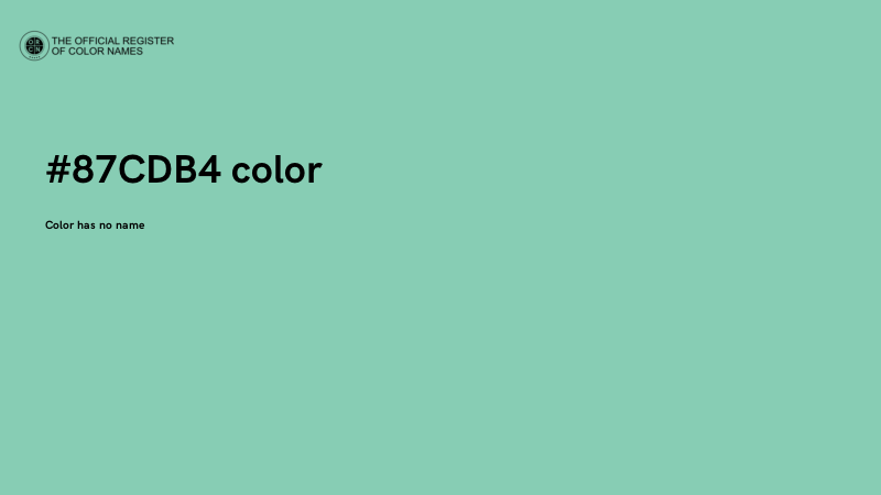 #87CDB4 color image