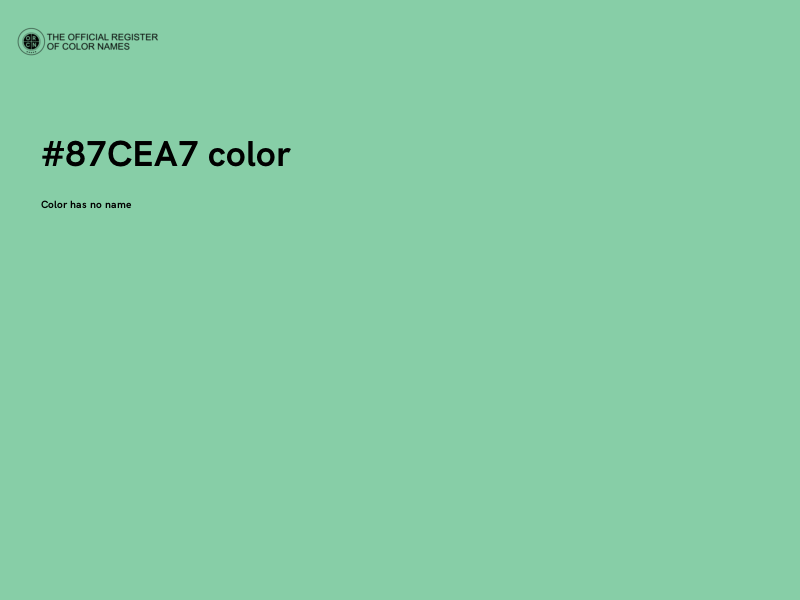 #87CEA7 color image