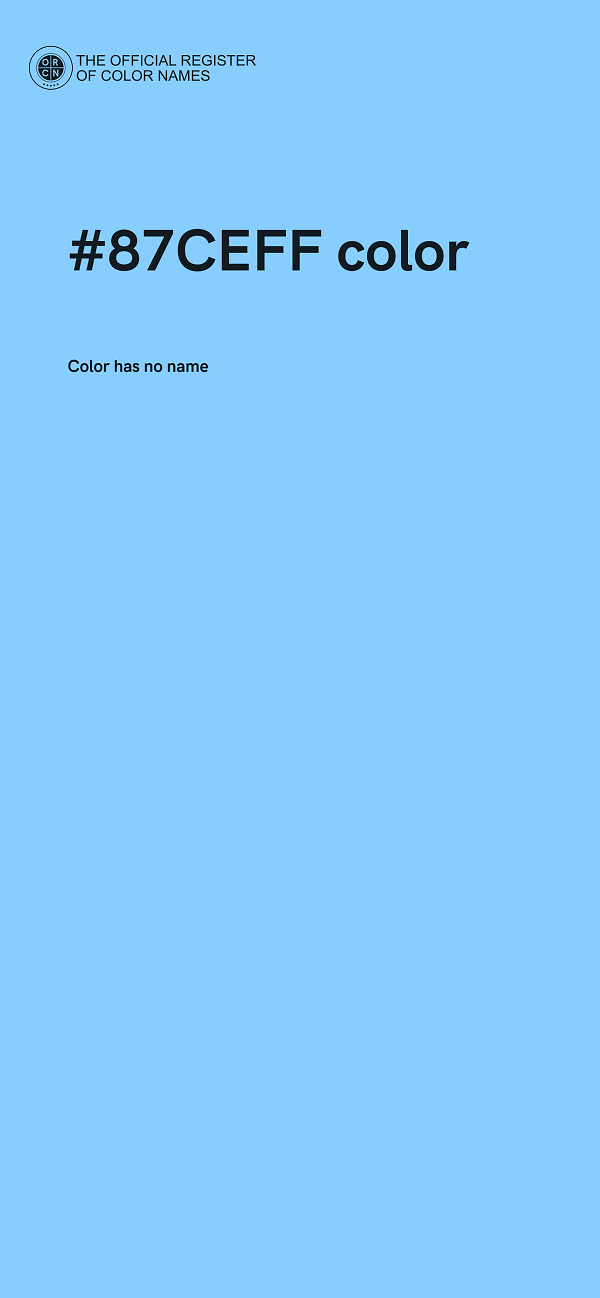 #87CEFF color image