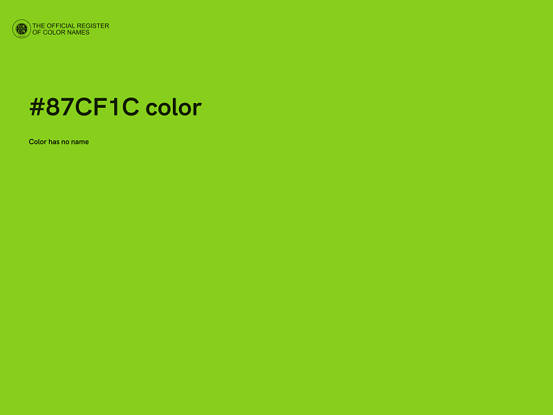 #87CF1C color image