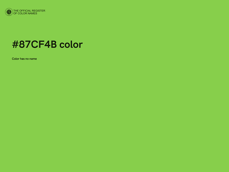 #87CF4B color image