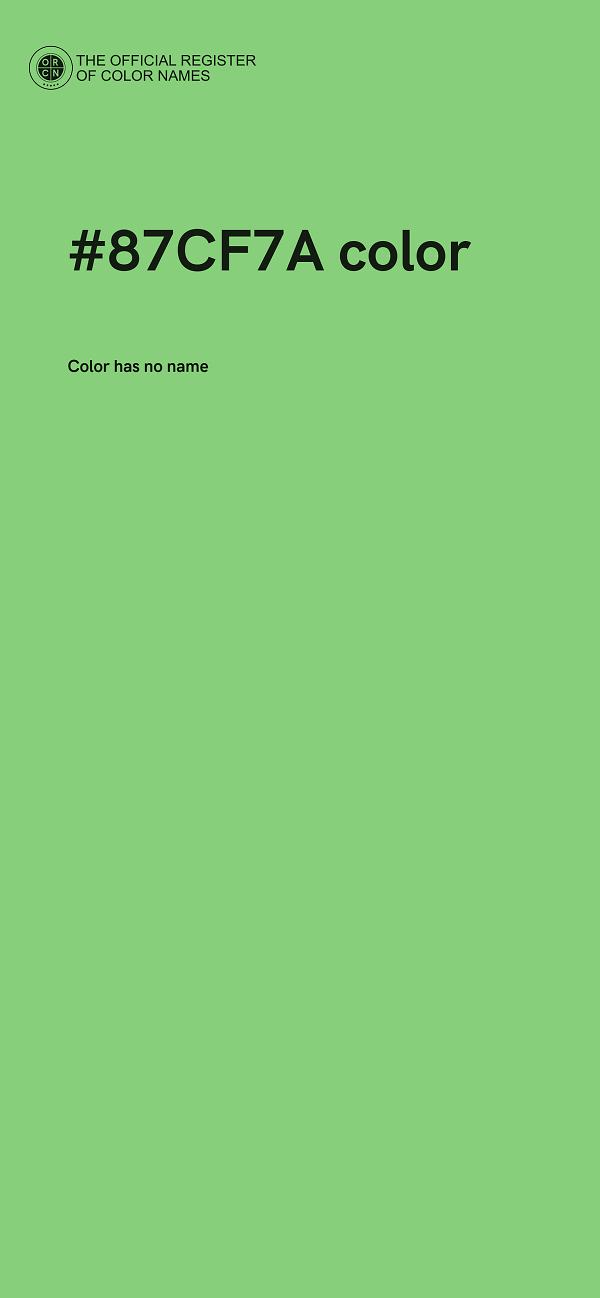 #87CF7A color image