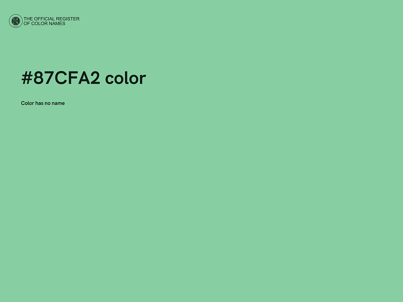 #87CFA2 color image