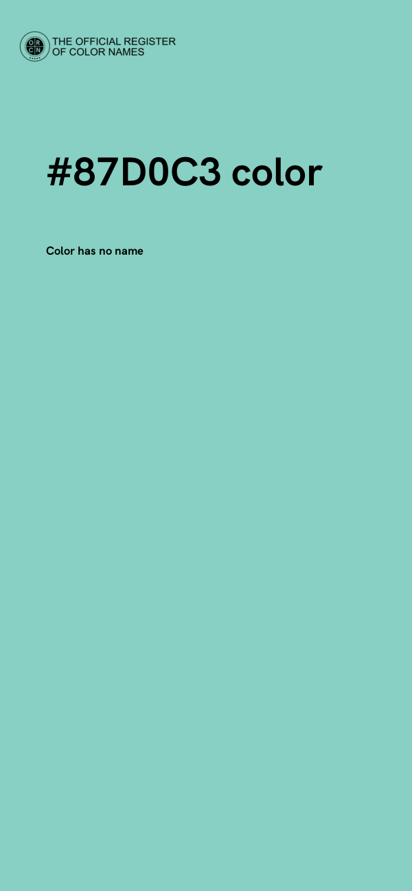 #87D0C3 color image