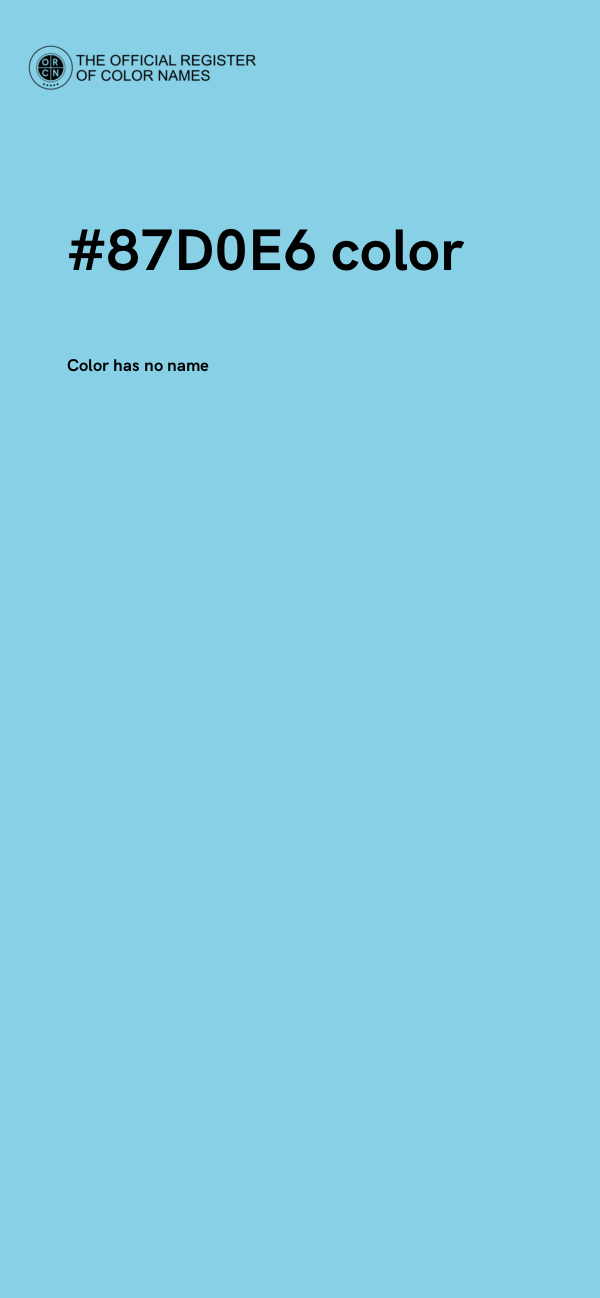 #87D0E6 color image