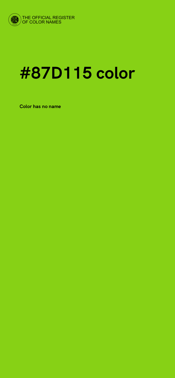 #87D115 color image