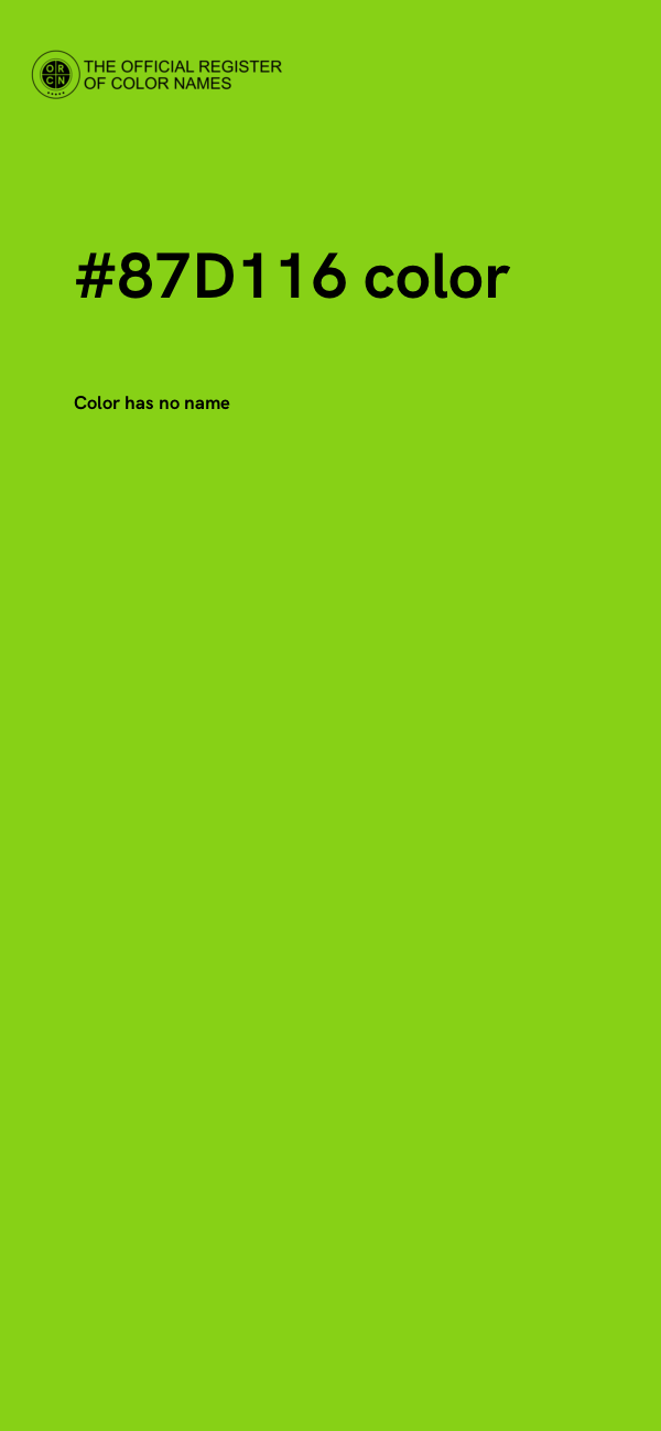 #87D116 color image