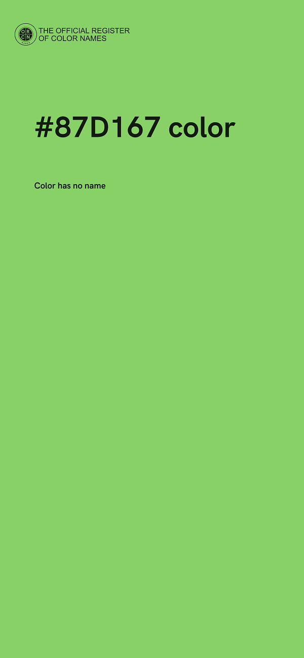 #87D167 color image
