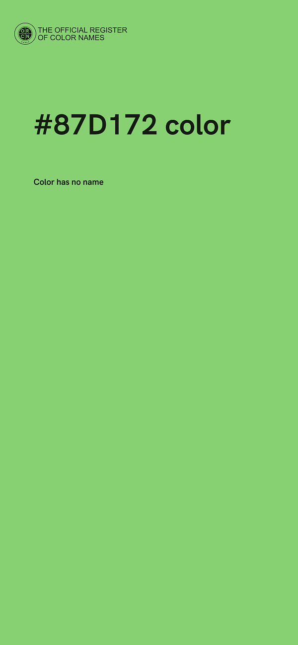 #87D172 color image
