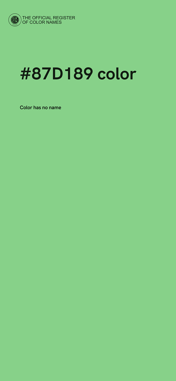 #87D189 color image