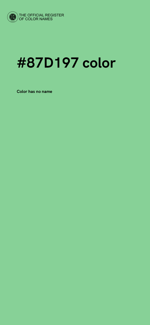 #87D197 color image