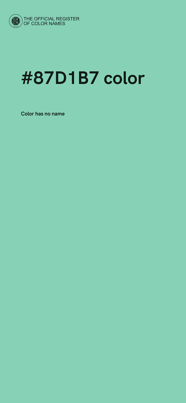 #87D1B7 color image