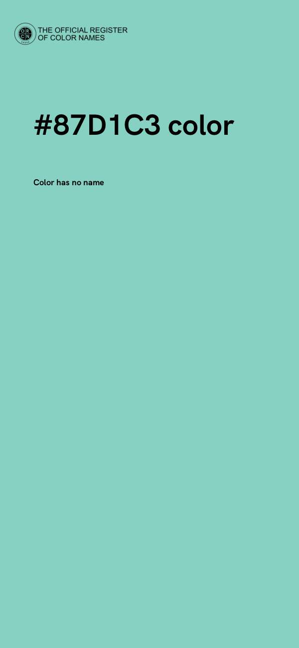 #87D1C3 color image