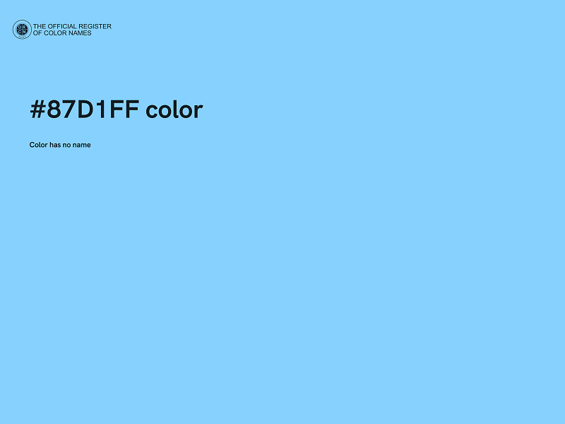 #87D1FF color image