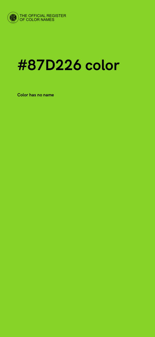 #87D226 color image