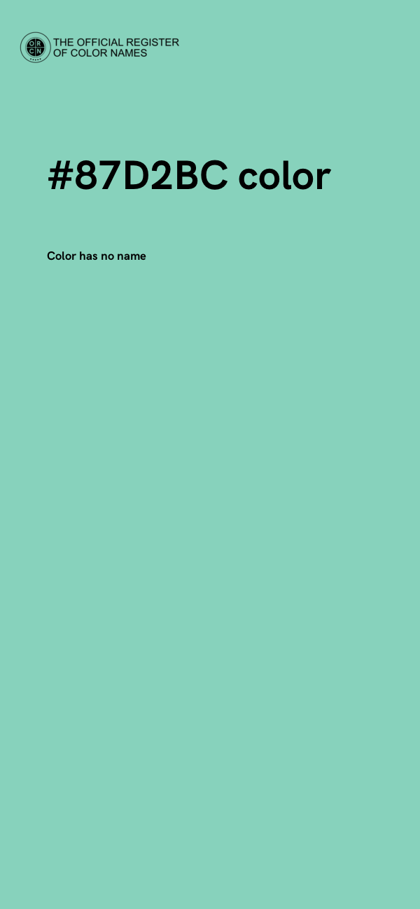 #87D2BC color image