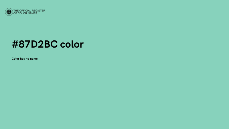 #87D2BC color image