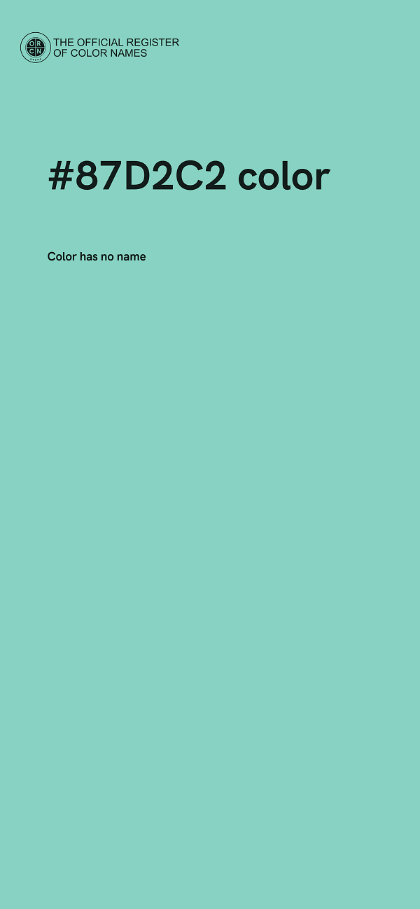 #87D2C2 color image