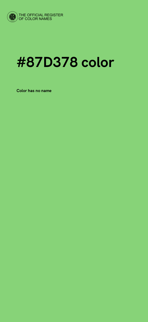 #87D378 color image