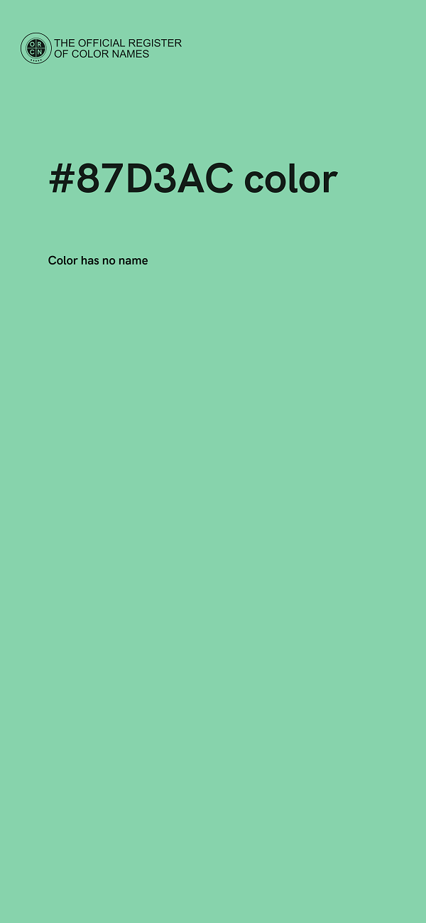 #87D3AC color image