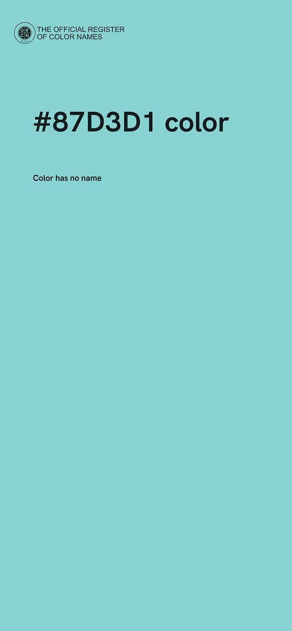 #87D3D1 color image