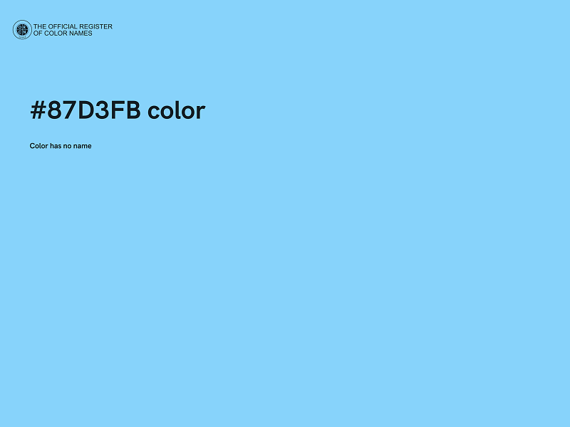 #87D3FB color image