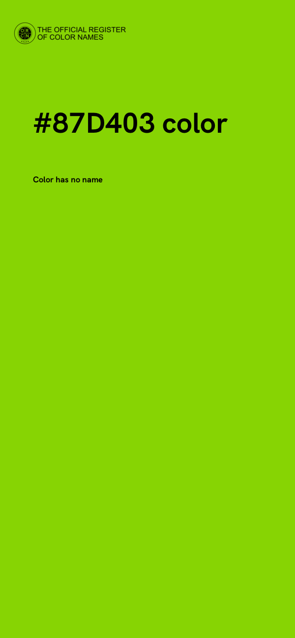 #87D403 color image