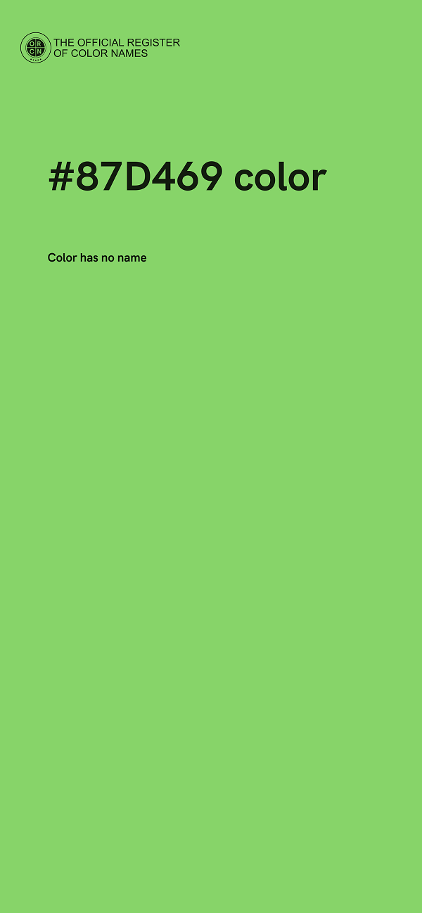 #87D469 color image