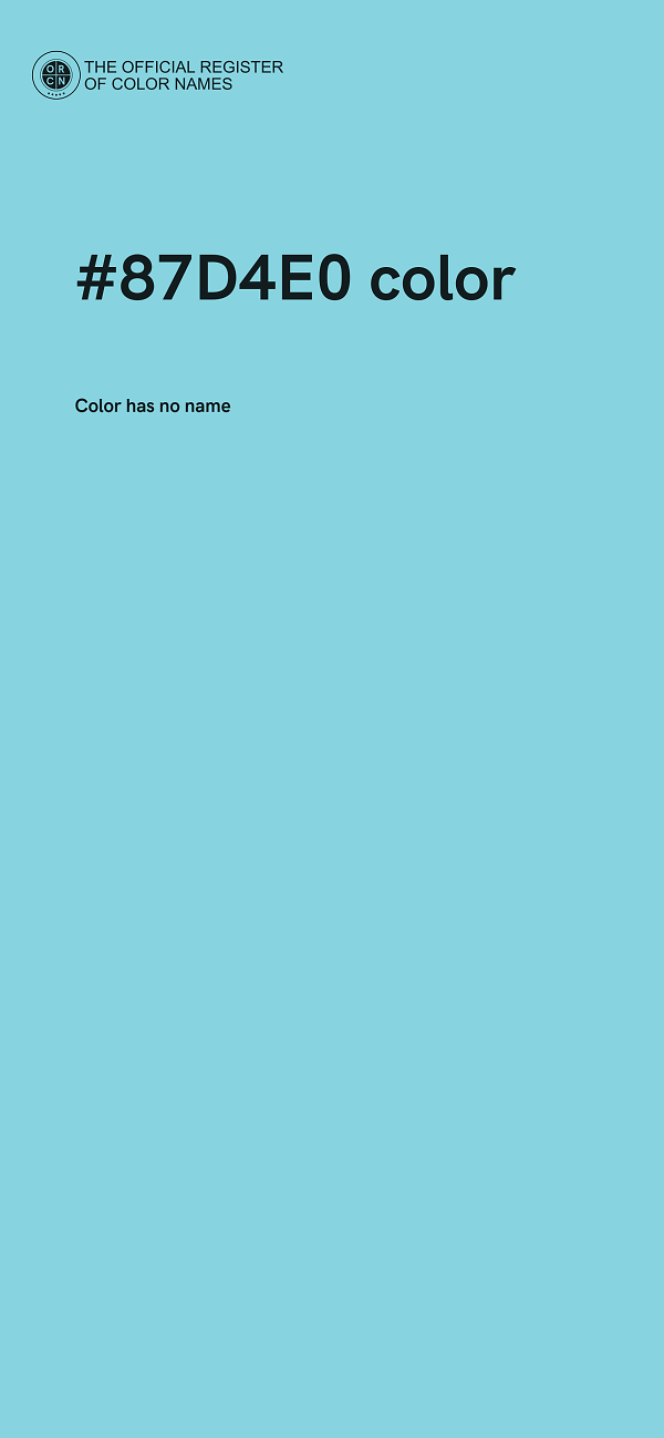 #87D4E0 color image