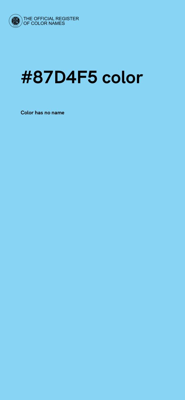 #87D4F5 color image