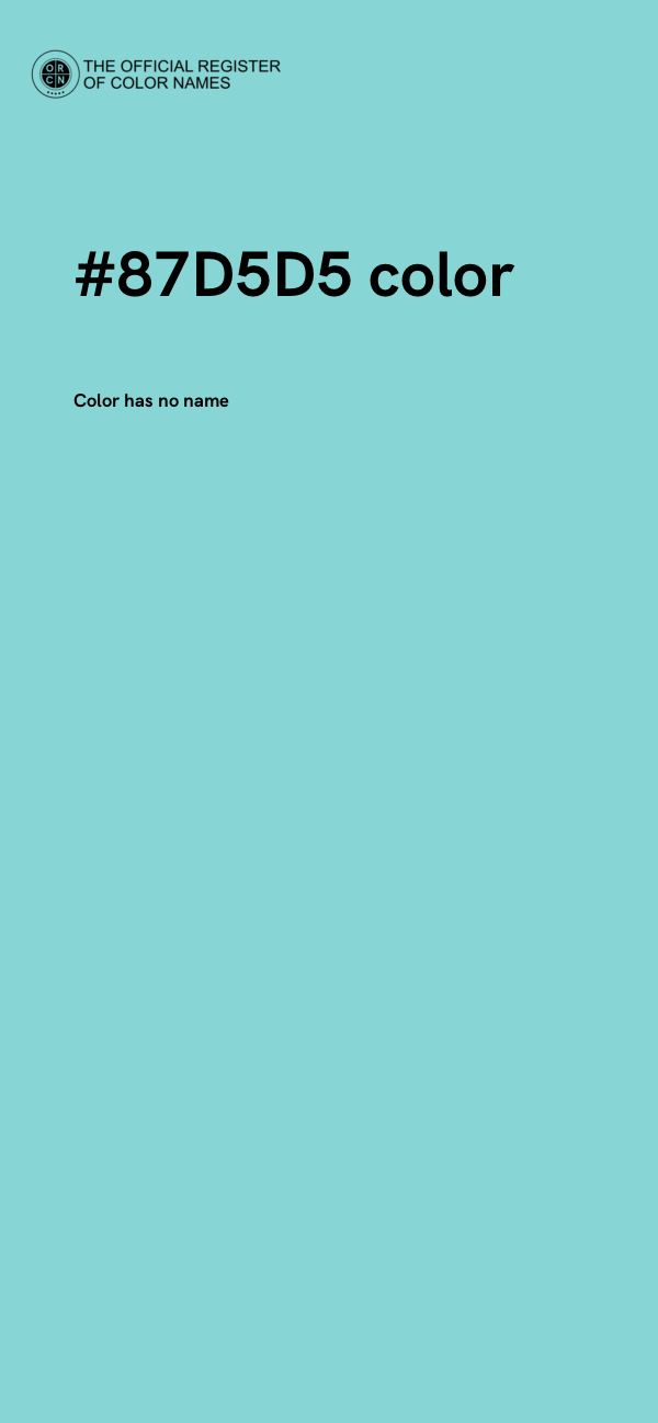 #87D5D5 color image
