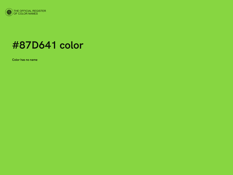 #87D641 color image