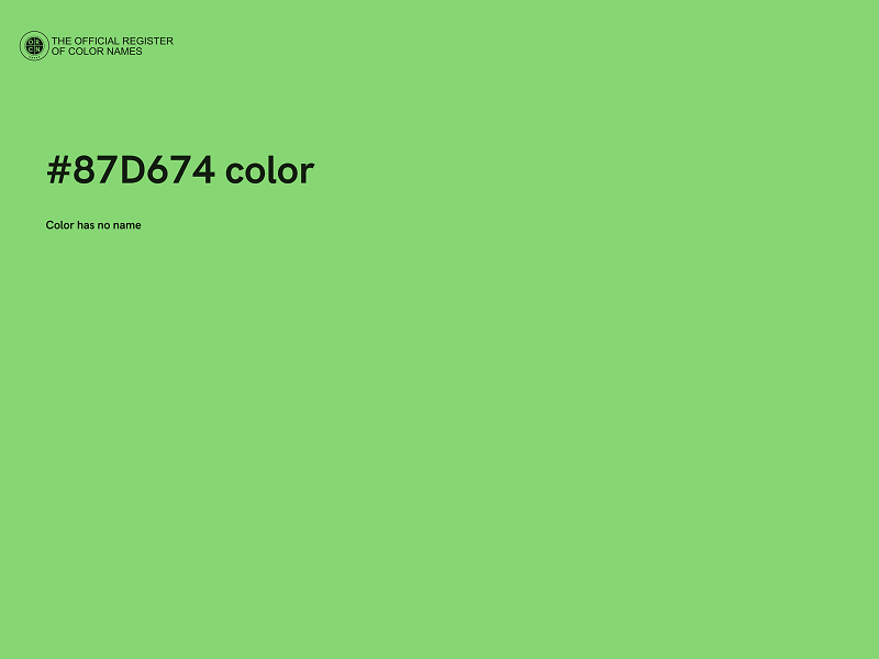 #87D674 color image