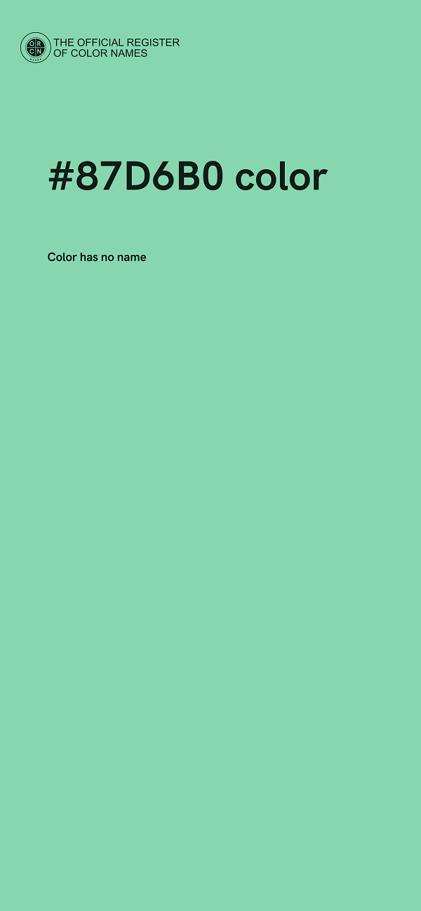 #87D6B0 color image