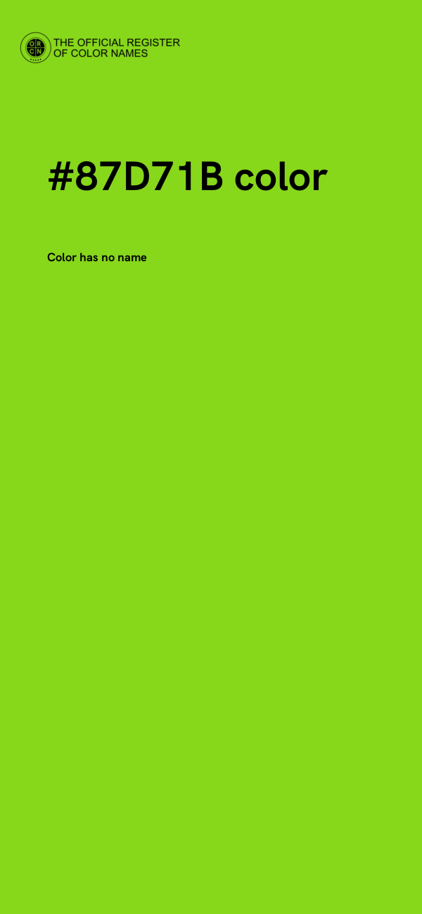 #87D71B color image