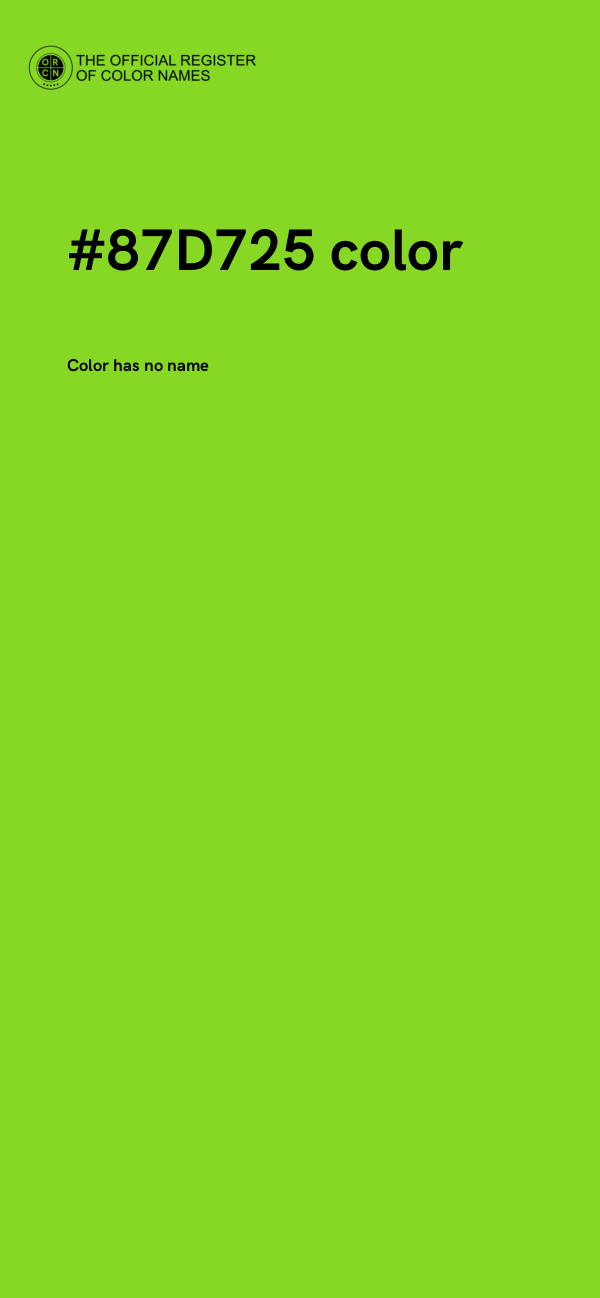#87D725 color image
