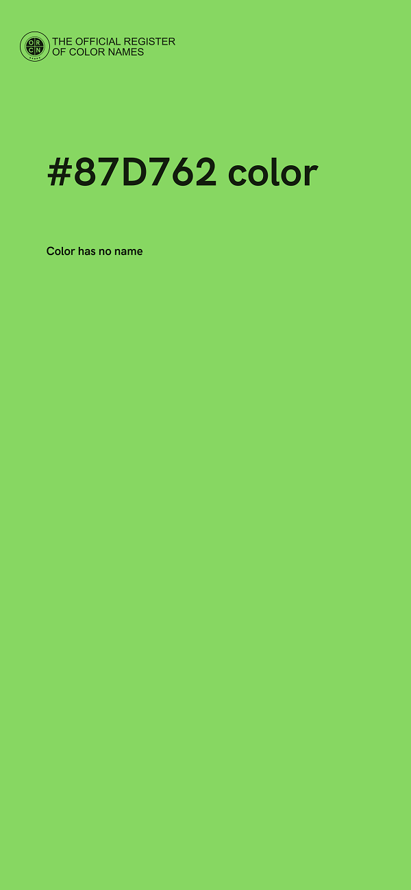 #87D762 color image