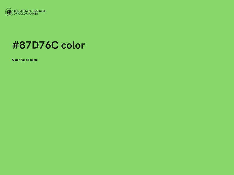 #87D76C color image