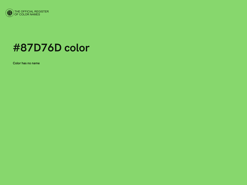 #87D76D color image