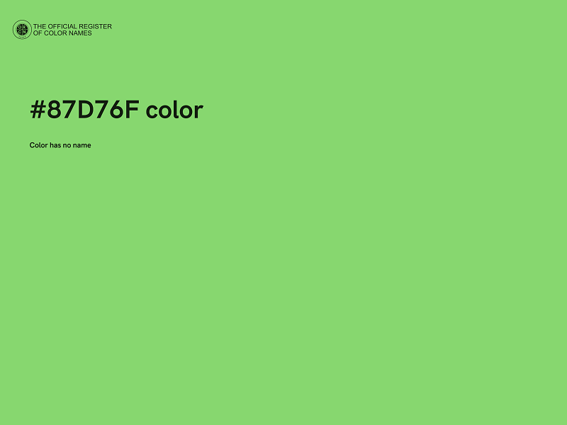 #87D76F color image