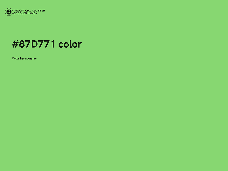 #87D771 color image